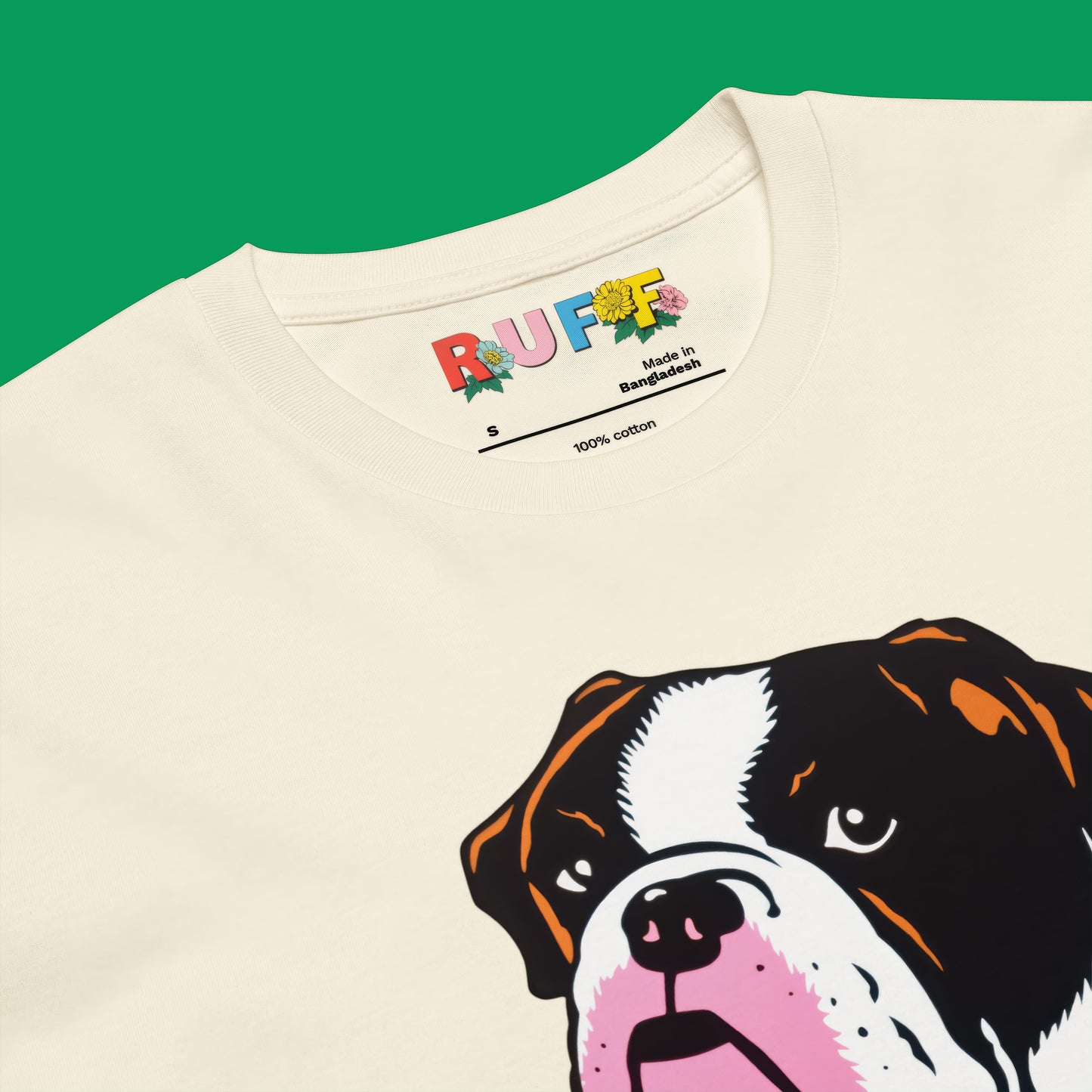 Ruff in Bloom: Boxer Among Flowers Tee