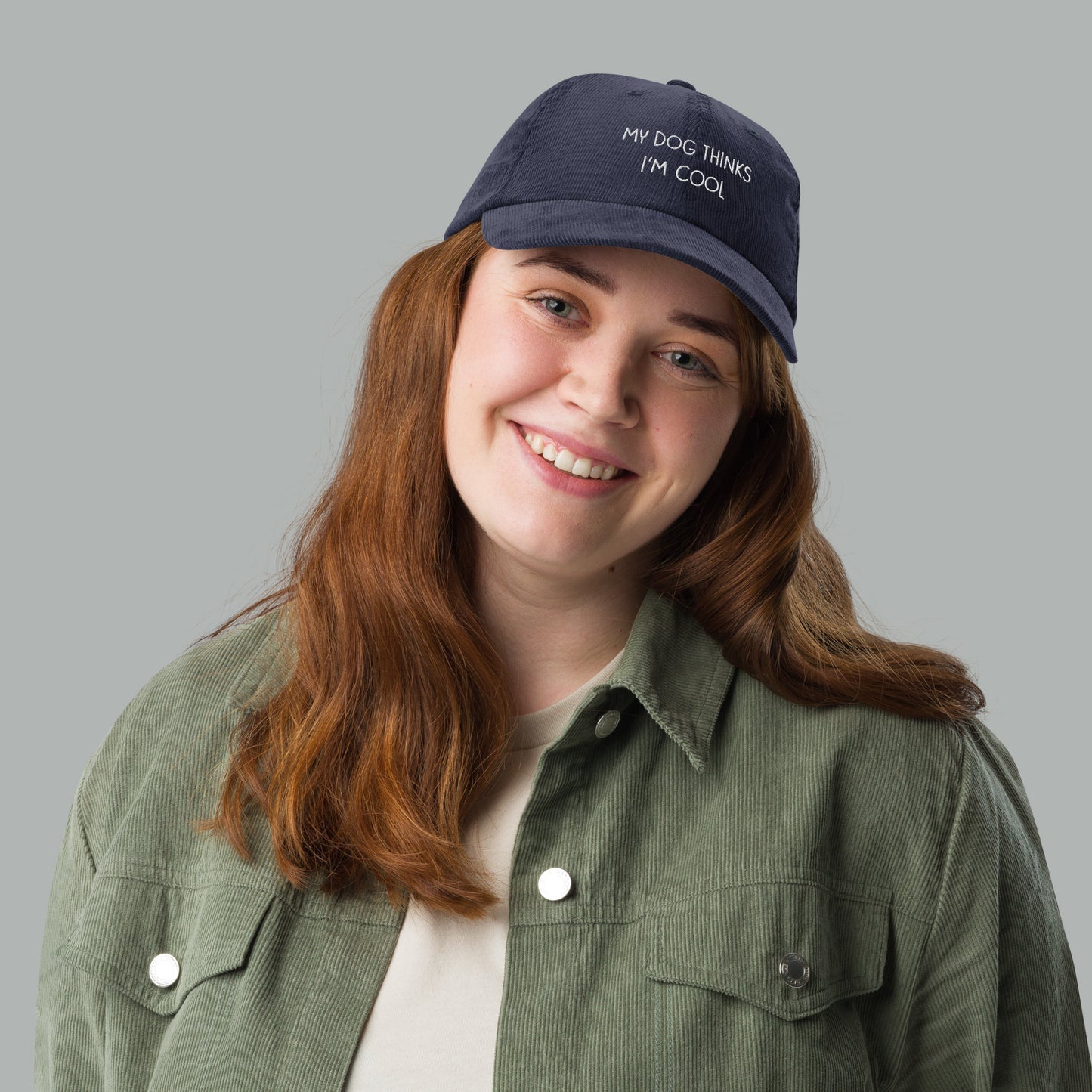 My Dog Thinks I'm Cool. Vintage Corduroy Cap