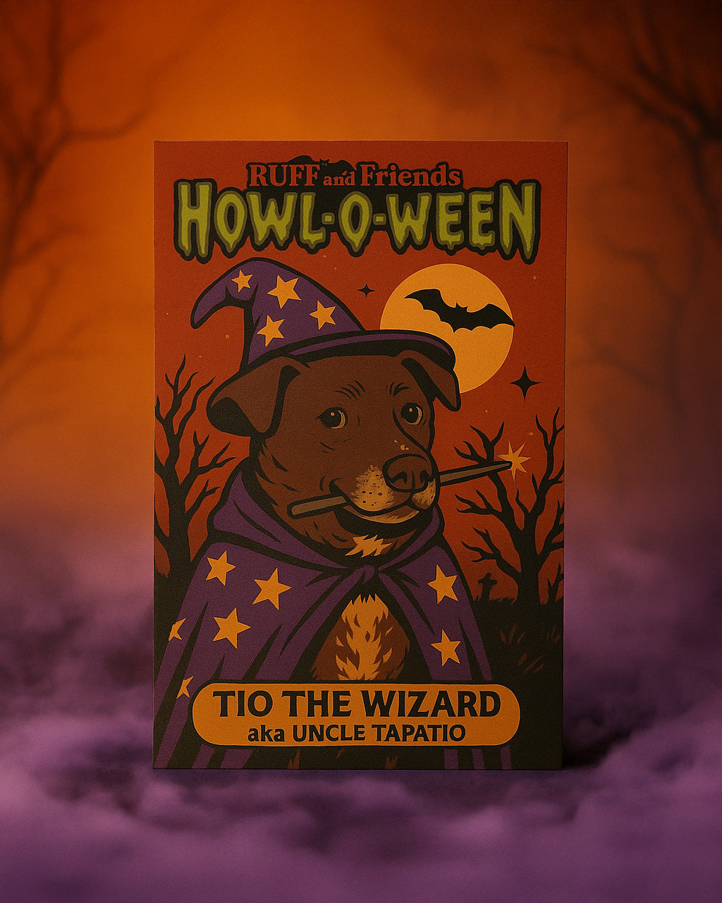 Howl-O-Ween Limited Edition Bundle π Monster Pet Portrait (2βx3β Mini Print with Sticker Backing & Digital Download) + Glow-in-the-Dark Dachshund Mummy Sticker