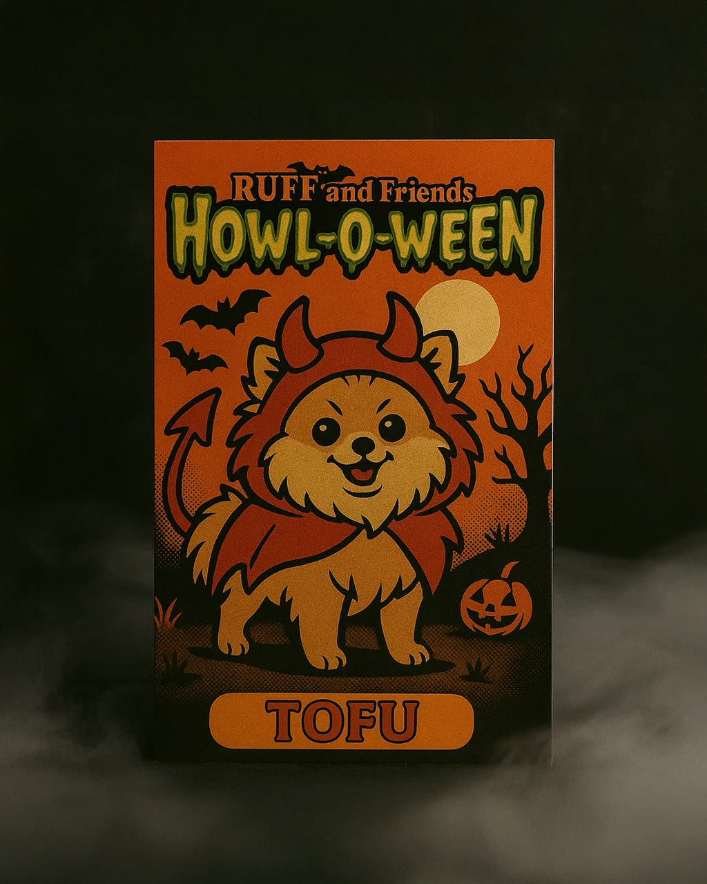 Howl-O-Ween Limited Edition Bundle π Monster Pet Portrait (2βx3β Mini Print with Sticker Backing & Digital Download) + Glow-in-the-Dark Dachshund Mummy Sticker