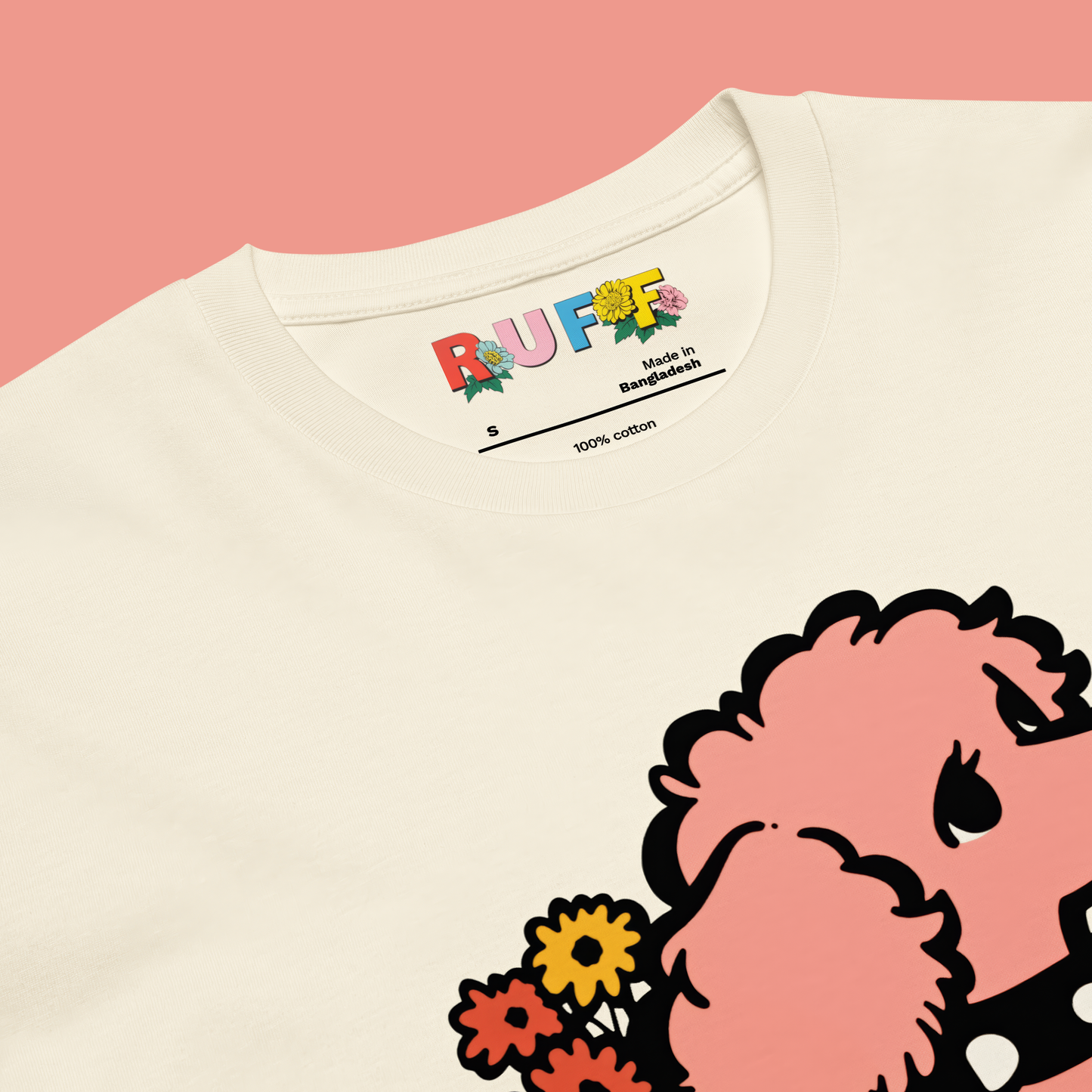 Ruff in Bloom: Pink Poodle Vintage Inspired Graphic Tee