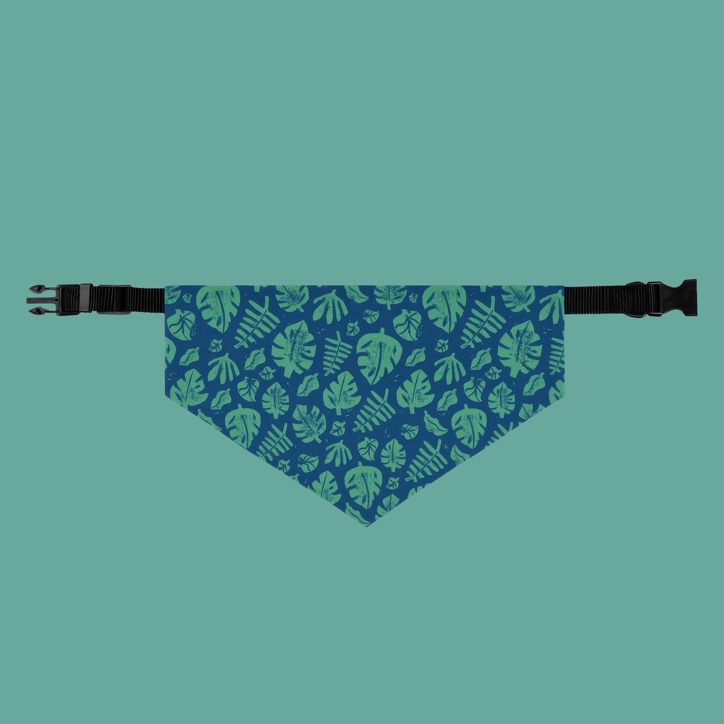 Tropical Block Print Dog Bandana Collar