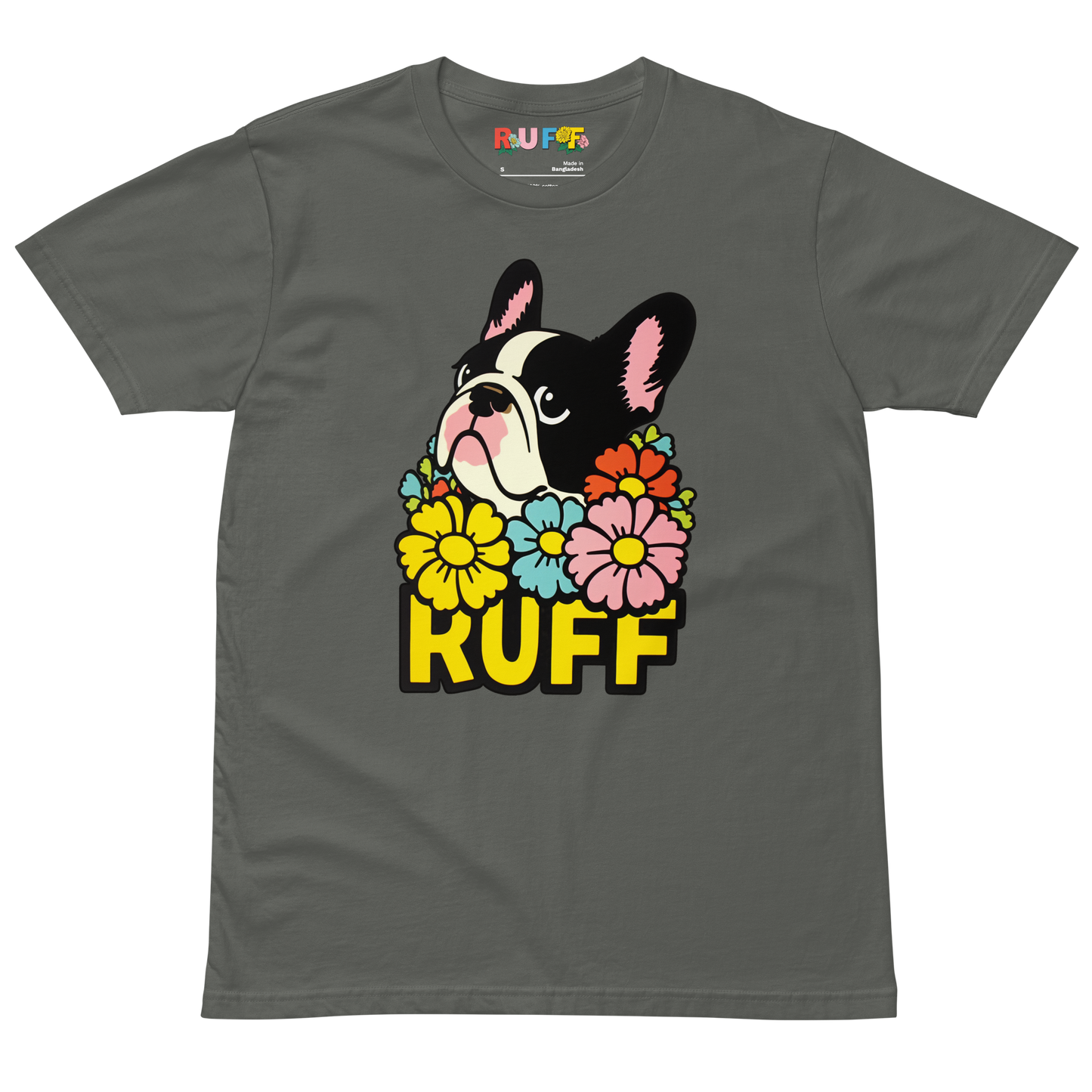 Ruff in Bloom: French Bulldog in Flowers Tee