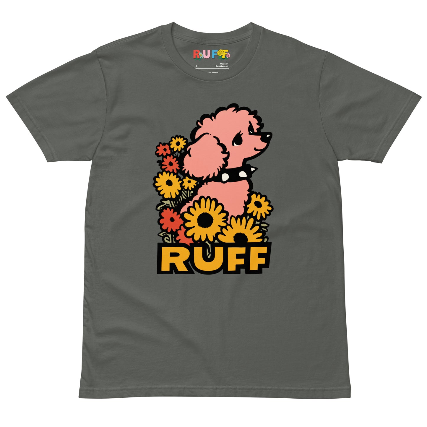 Ruff in Bloom: Pink Poodle Vintage Inspired Graphic Tee