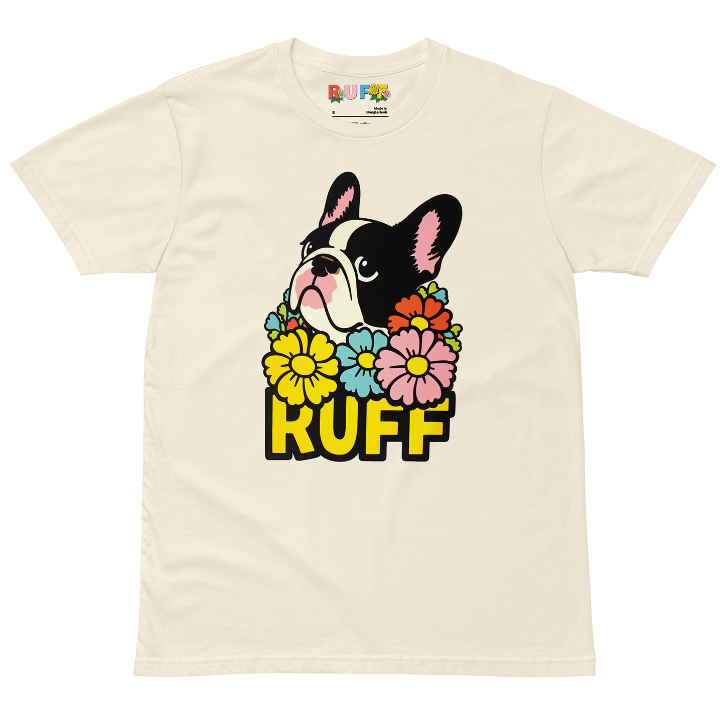 Ruff in Bloom: French Bulldog in Flowers Tee