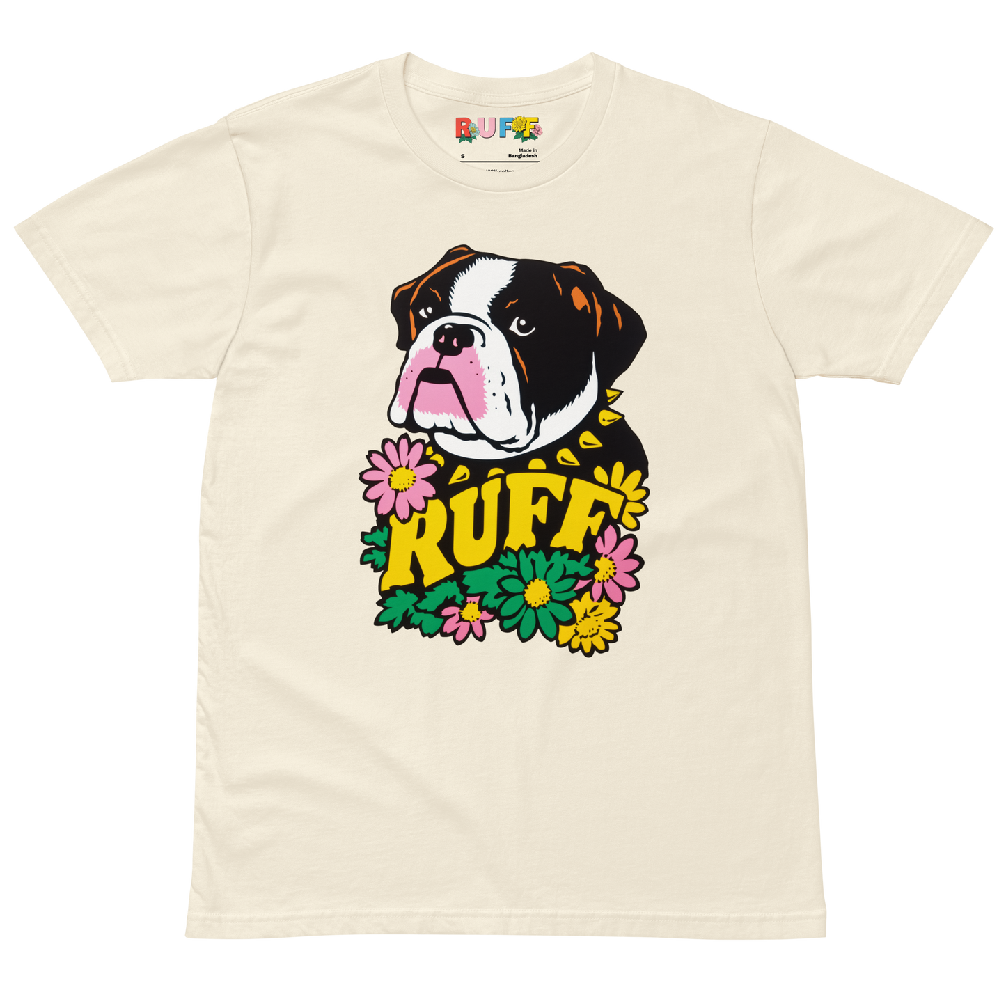 Ruff in Bloom: Boxer Among Flowers Tee
