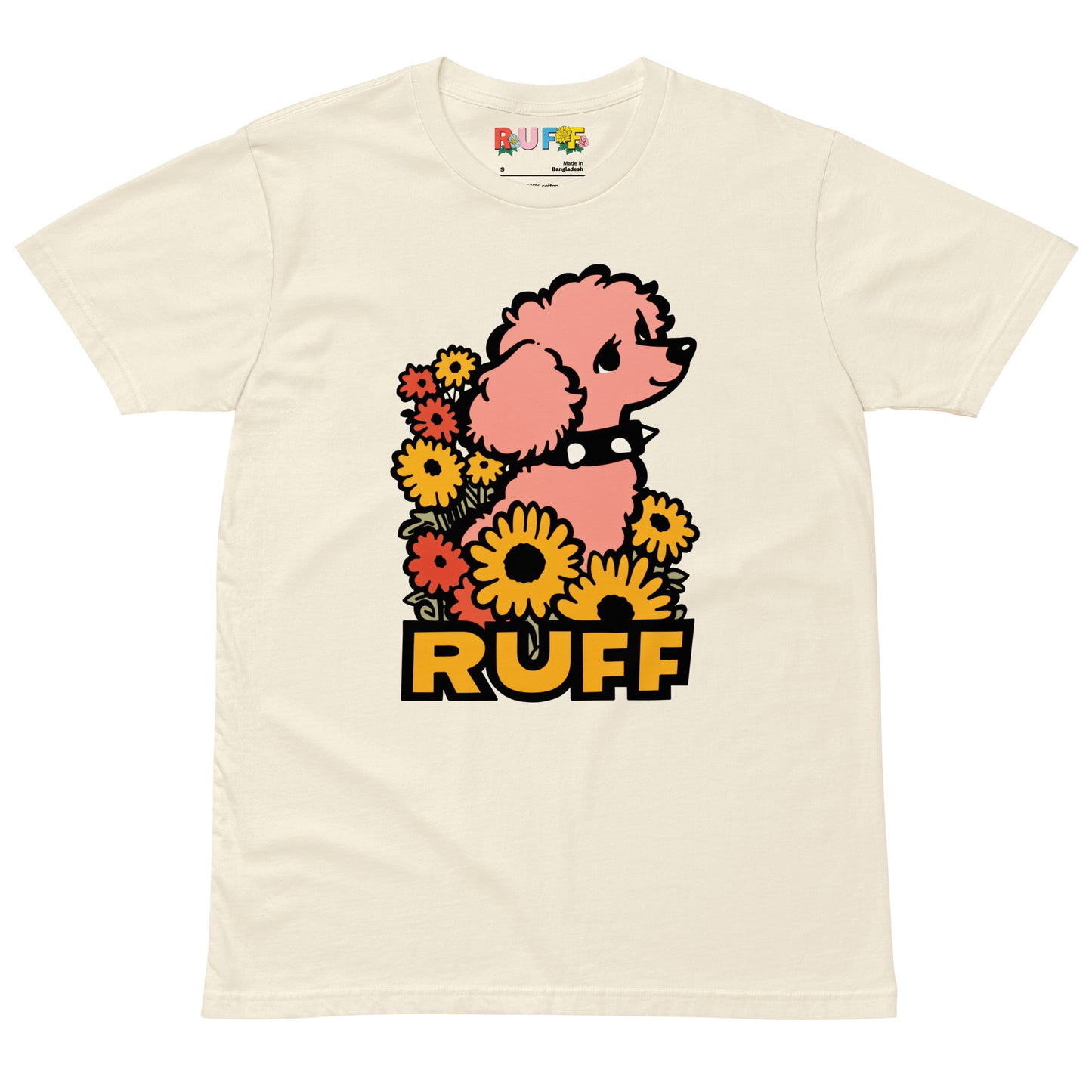 Ruff in Bloom: Pink Poodle Vintage Inspired Graphic Tee