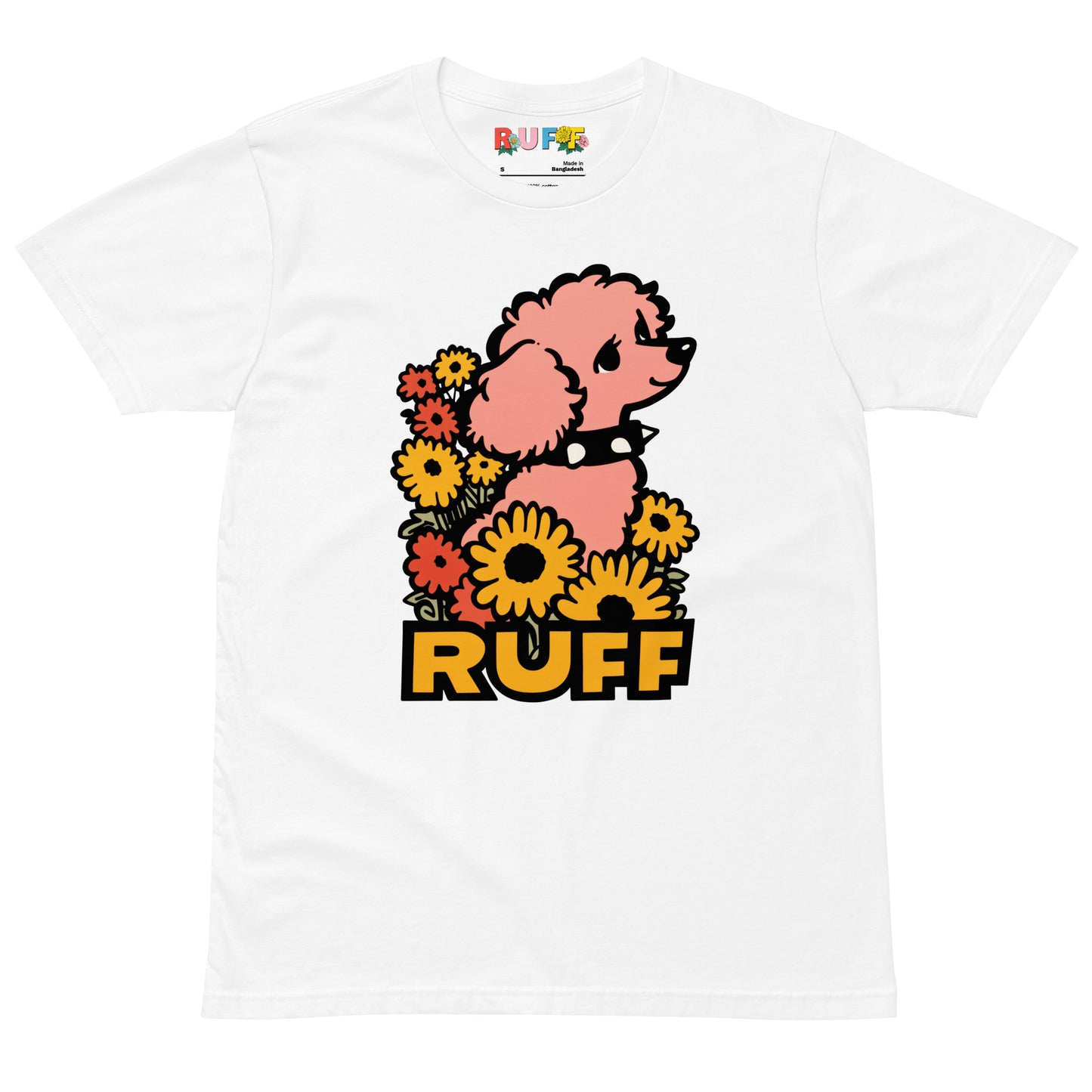 Ruff in Bloom: Pink Poodle Vintage Inspired Graphic Tee