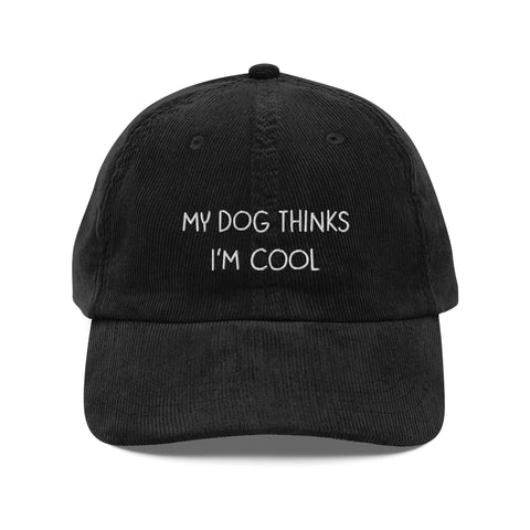 My Dog Thinks I'm Cool. Vintage Corduroy Cap