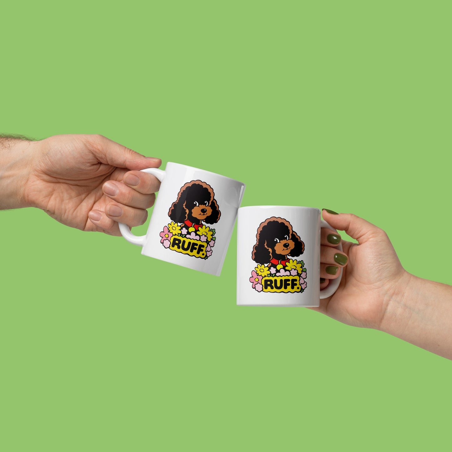 Ruff in Bloom: Poodle Mug