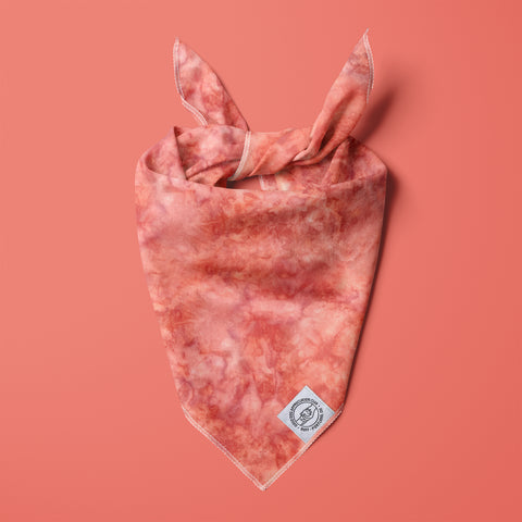 Peachy Pink Ice Dye Bandana
