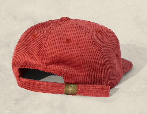 Black Frenchie Red Corduroy Hat