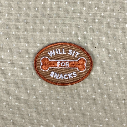 Will Sit for Snacks - Dog Merit Badge