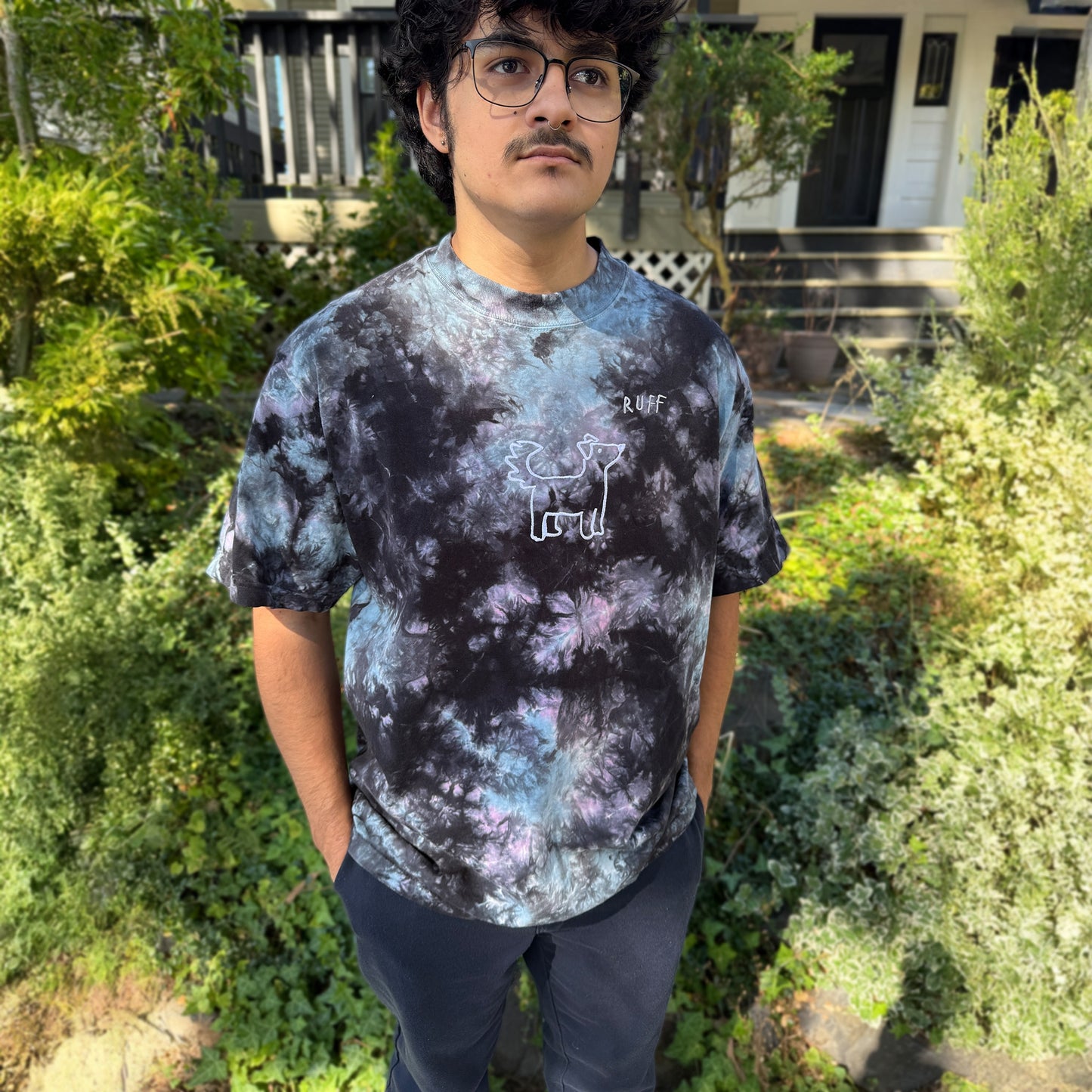 Cosmic Doggo Oversized Heavyweight Tie-Dye Tee