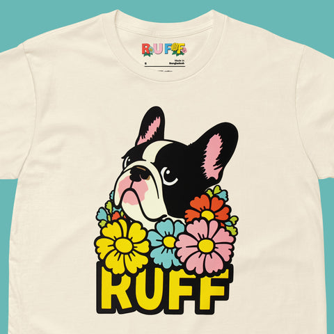 Ruff in Bloom: French Bulldog in Flowers Tee