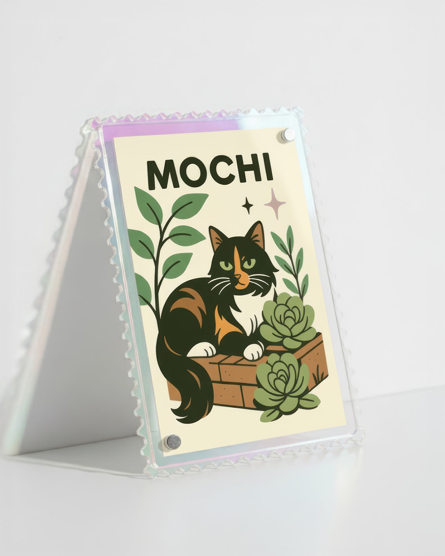 Magic Pet Portraits ✨🐾 | 2”x3” Custom Glossy Mini Print with Peelable Sticker Backing + Digital Download