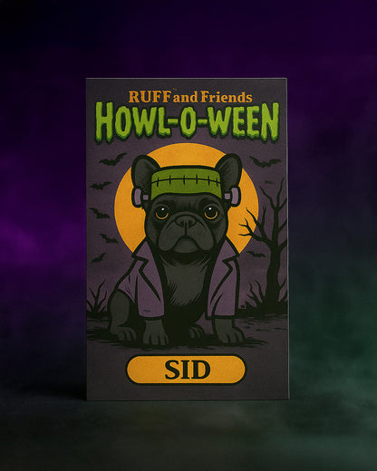 Howl-O-Ween Limited Edition Bundle 🎃 Monster Pet Portrait (2”x3” Mini Print with Sticker Backing & Digital Download) + Glow-in-the-Dark Dachshund Mummy Sticker