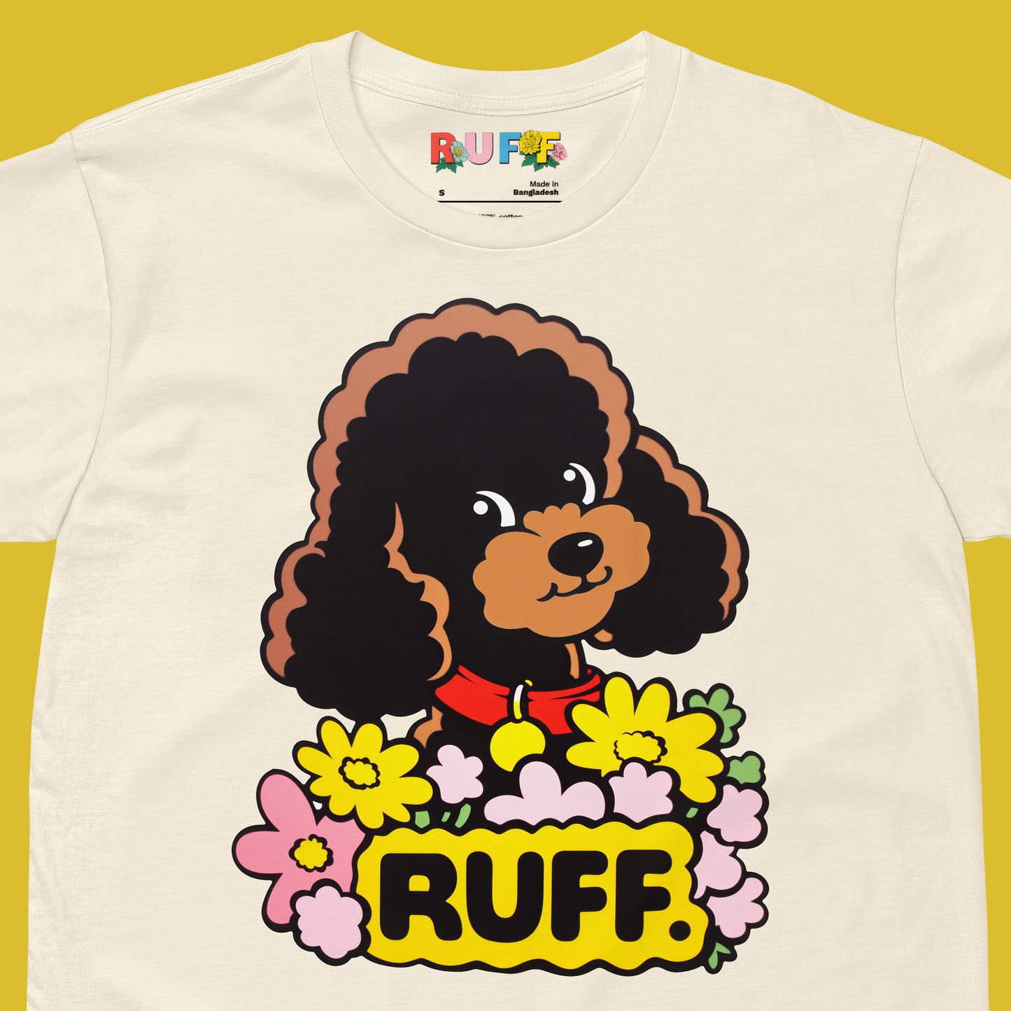 Ruff in Bloom: Poodle in Flowers Tee