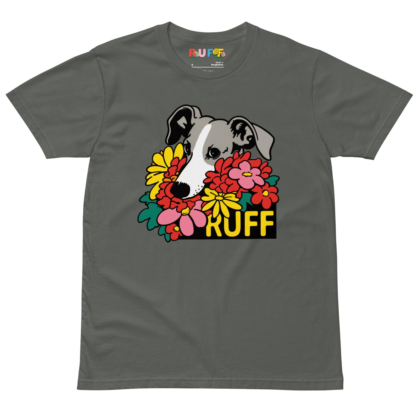 Ruff in Bloom: Greyhound, Whippet, Italian Greyhound, Sighthound Tee