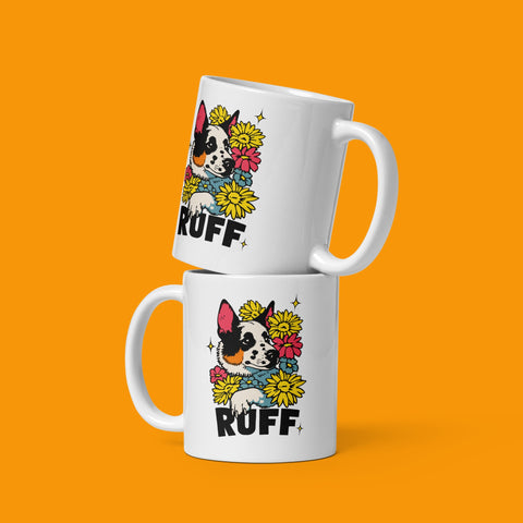 Ruff in Bloom: Cattle Dog Mug