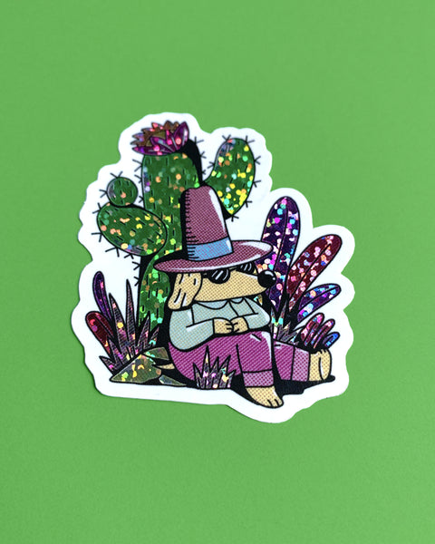 Glitter Cactus Sticker