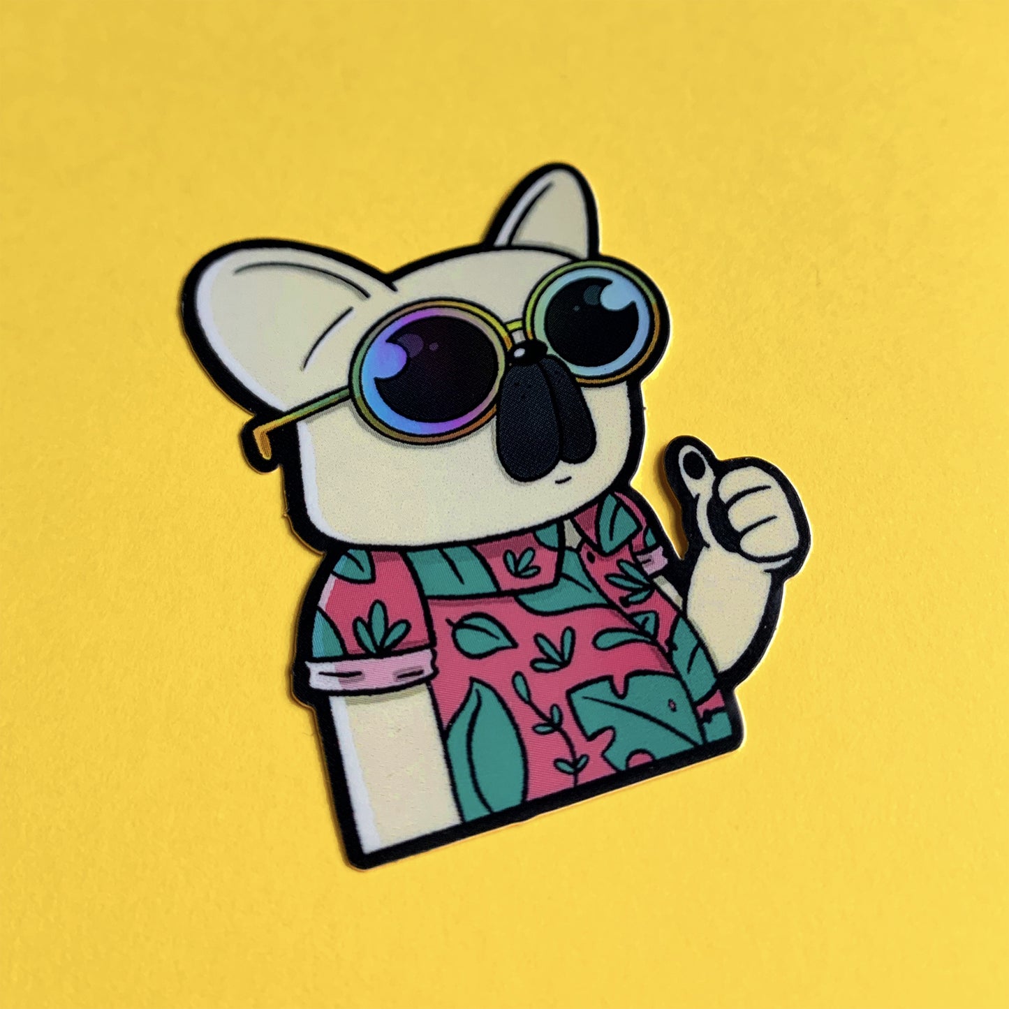Holographic Frenchie Sticker