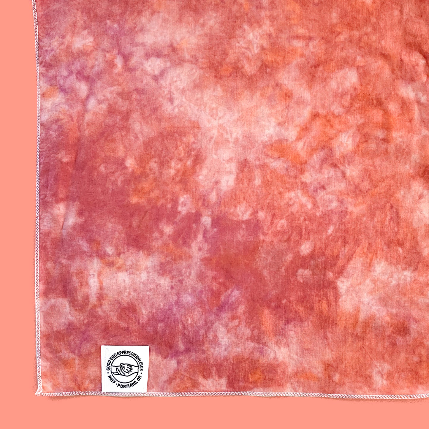 Peachy Pink Ice Dye Bandana