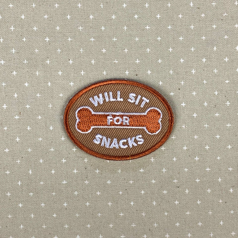 Will Sit for Snacks - Dog Merit Badge